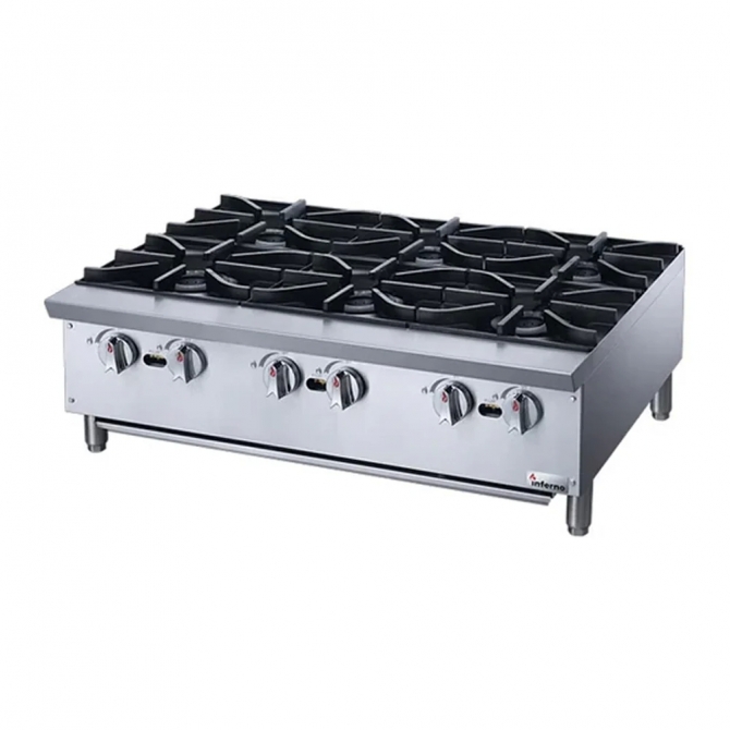 Inferno IHP-6 36" (6) Open Burner Hot Plate 
