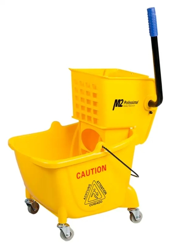 M2 BW-S26000 26 Qt. Side Press Mop Bucket Wringer Combo - Yellow