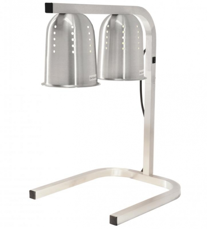 Omcan 21637 2 Bulbs Heat Lamp - Commerical Electric portable warmer  