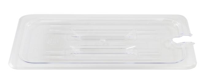 Omcan 80012 Polycarbonate Clear Cover Slotted for Ninth size Food Pan