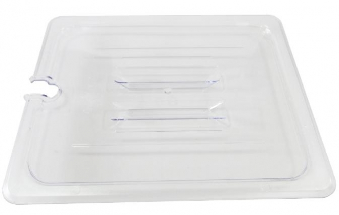 Omcan 80026 Polycarbonate Clear Cover Slotted for Half size Food Pan