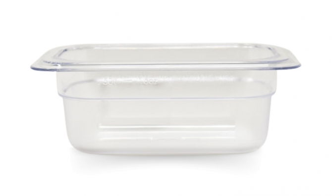Omcan 80043 Ninth size Polycarbonate Food Pan Clear 2 1/2" Deep