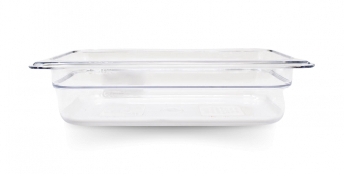 Omcan 80044 Fourth size Polycarbonate Food Pan Clear 2 1/2" Deep