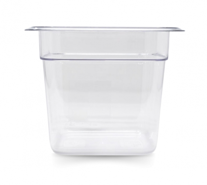 Omcan 80048 Sixth size Polycarbonate Food Pan Clear 6" Deep