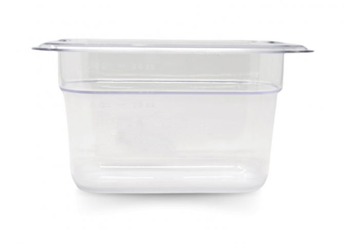 Omcan 80051 Ninth size Polycarbonate Food Pan Clear 4" Deep
