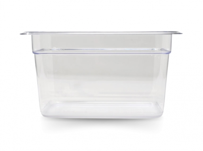 Omcan 80053 Fourth size Polycarbonate Food Pan Clear 6" Deep
