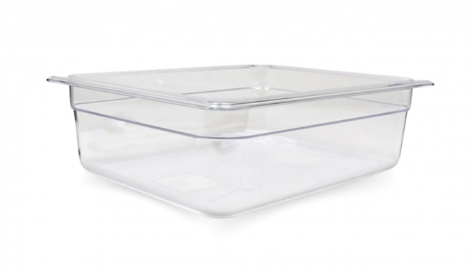 Omcan 80055 Half size Polycarbonate Food Pan Clear 4" Deep