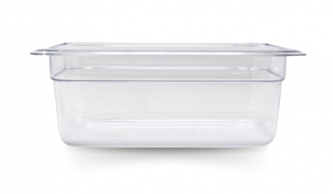 Omcan 80062 Fourth size Polycarbonate Food Pan Clear 4" Deep