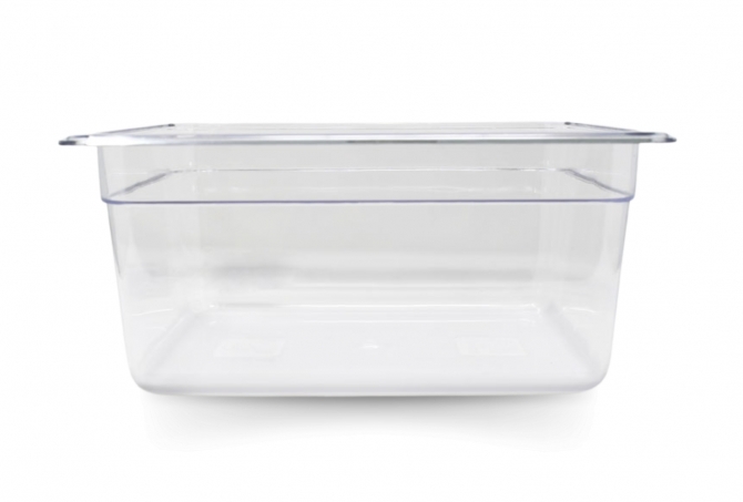 Omcan 80064 Half size Polycarbonate Food Pan Clear 6" Deep