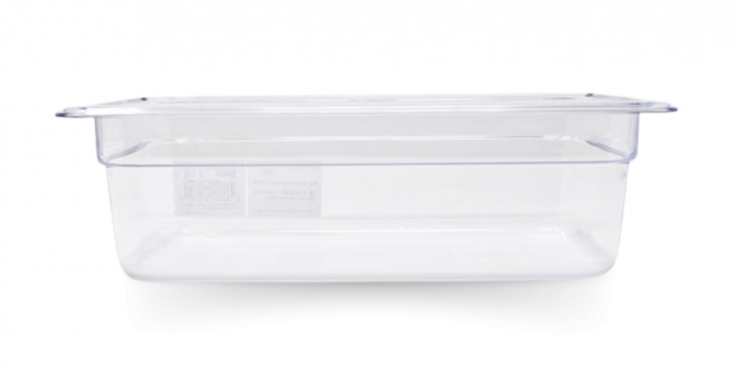 Omcan 80074 Third size Polycarbonate Food Pan Clear 4" Deep