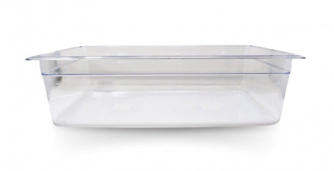 Omcan 80078 Full size Polycarbonate Food Pan Clear 6" Deep