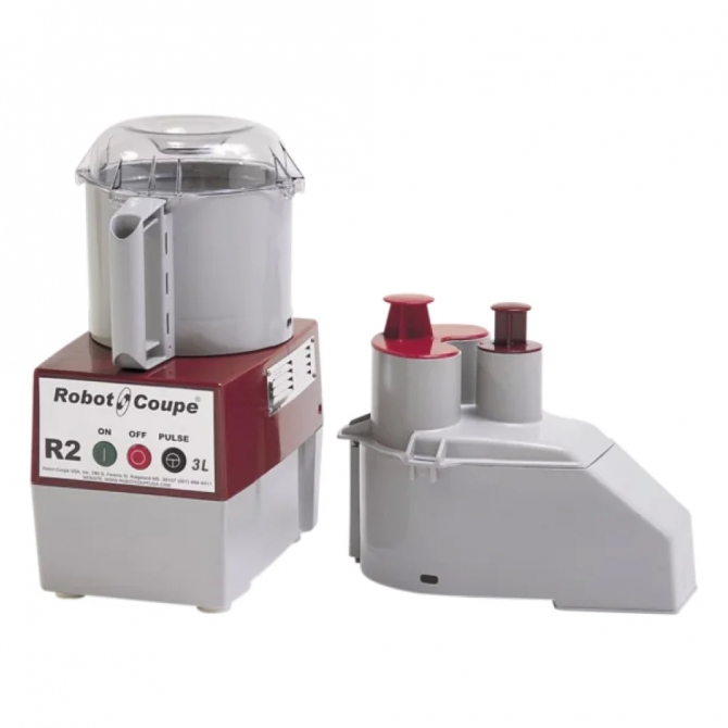 Robot Coupe R2N 3 Qt. Grey Composite Bowl Single Speed Combination Processor 