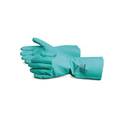 Superior Glove NIF3018 SolvStop™ 15 Mil Food Safe 12" Nitrile Green Glove (Dishwashing) 12 Pairs