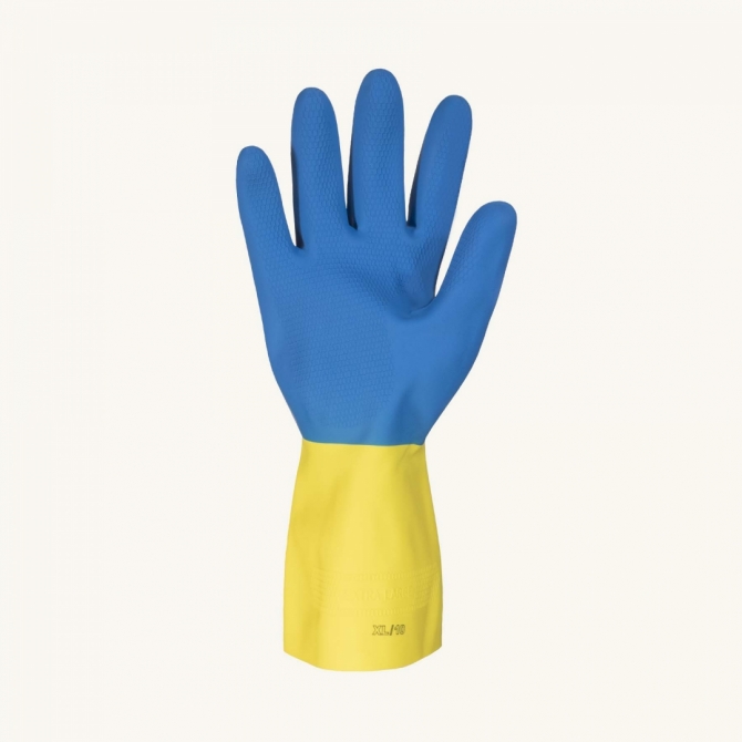 Superior Glove NL3030 SolvStop™  food safe gloves (Blue/Yellow)