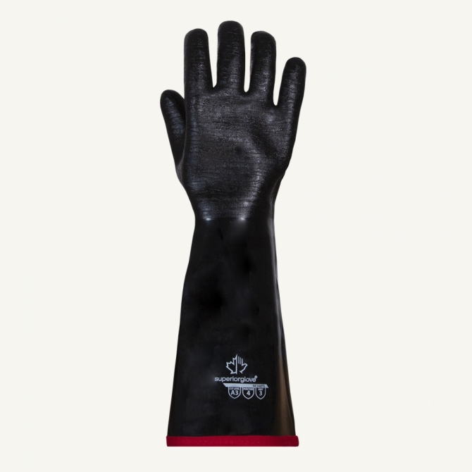 Superior Glove SolvStop™ NE246FFL Heat-resistant 18-inch extended-length chemical gloves