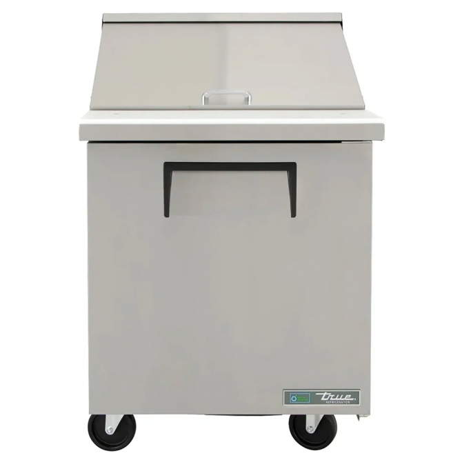 True  27" MEGA Stainless Steel Right Hinged Solid 1 Door Sandwich table / Prep Cooler TSSU-27-12M-C-HC