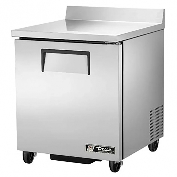 True 27" Stainless Steel Right Hinged Solid 1 Door Worktop Cooler TWT-27-HC