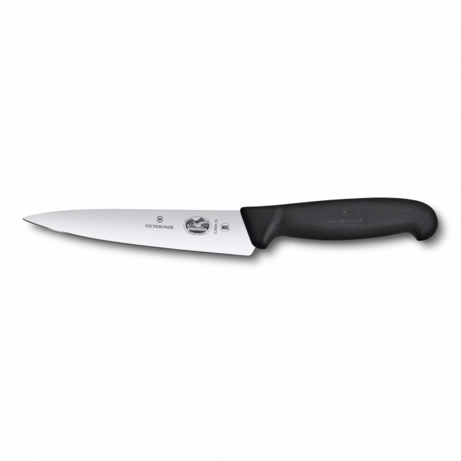 Victorinox 5.2003.15 Fibrox Pro Straight Black 6" Chef Knife 