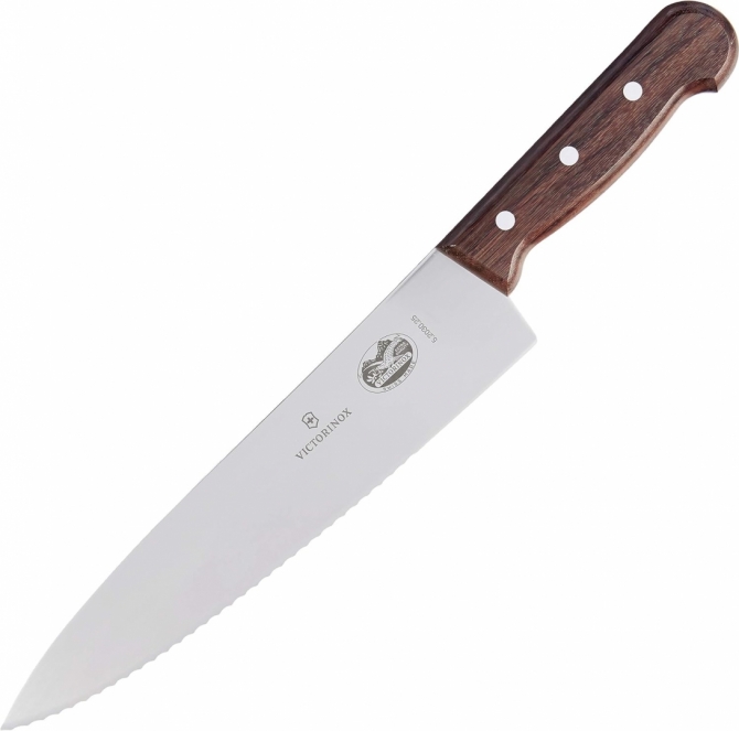Victorinox 5.2030.25 Rosewood handle with 10" Wavy / Straight Edge Chef Knife