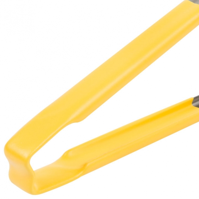 Vollrath 4781250 with Yellow handle one-piece scalloped 12" tongs 