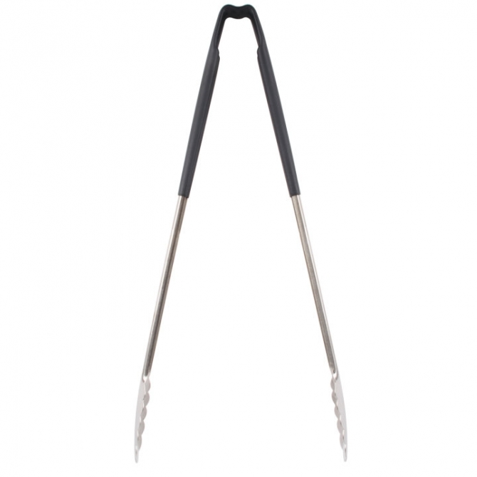 Vollrath 4781620 with Black handle one-piece scalloped 16" tongs 