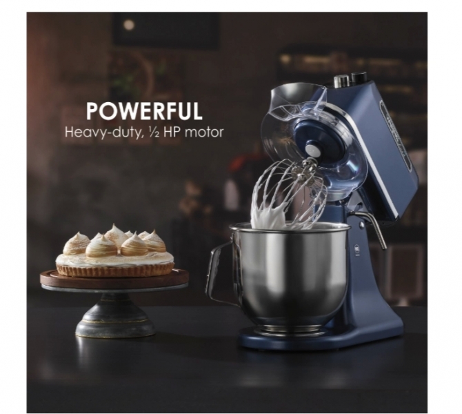 Waring WSM7L "Luna Series" 7 Qt Planetary Mixer with Dough Hook, Mixing Paddle, & Whisk