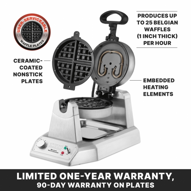 Waring WW180X Single Belgian Waffle Maker Electric 