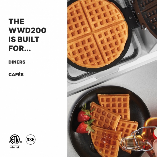 Waring WWD200 Double Classic Waffle Maker Electric 