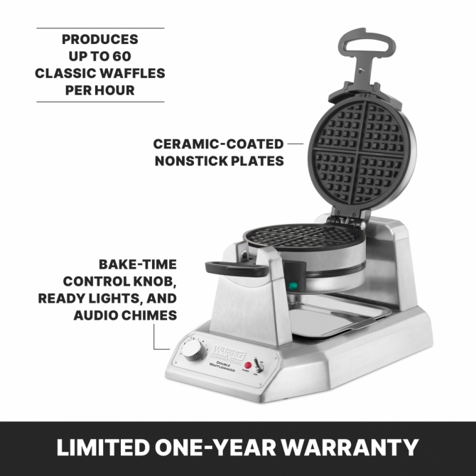 Waring WWD200 Double Classic Waffle Maker Electric 