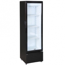 EFI C1-16.5GDX Black Exterior Right Hinged Single Glass Door Cooler 