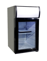 EFI C1-21GDCT-L Black Exterior Counter Top Right Hinged Single Glass Door Cooler