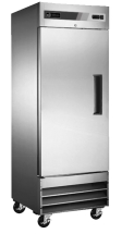 EFI C1-27VCX-L Stainless Steel Exterior LEFT Hinged Single Solid Door Cooler 