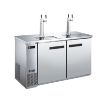 EFI CBBSDD2-60CC 3 Kegs Solid Doors Stainless Steel Direct Draw Beer Dispenser with 4 Taps