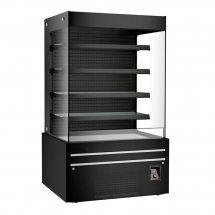 EFI CGOMB-4880 48" Black Straight Refrigerated Open Air Cooler / Merchandiser
