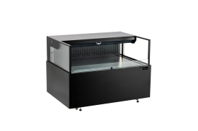 EFI CGOMS-3634 Black exterior Straight Sided Shallow Depth Open Air Display Case 