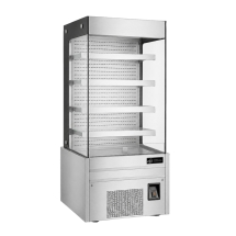 EFI CGOMS-3680 Black Straight Refrigerated Open Air Cooler / Merchandier