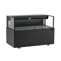 EFI CGOMS-4724 Black exterior Straight Sided Shallow Depth Open Air Display Case 