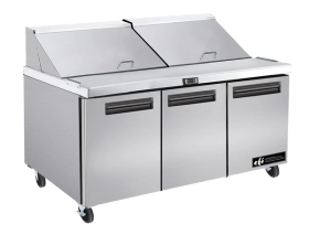 EFI CMDR3-72VC 72" Stainless Steel 3 Doors Mega Top Prep Cooler
