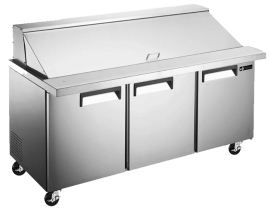 EFI CMDR3-72VCX 72" Stainless Steel 3 Doors Mega Top Prep Cooler