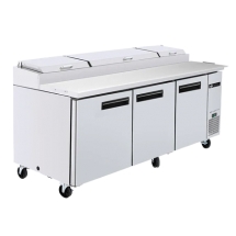 EFI CPDR3-93VC 93" Hinge Solid Stainless Steel 3 Doors Pizza Prep Cooler