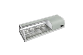 EFI CSCM-4713 46" Right Side Condenser Curved Glass Refrigerated Sushi Case Display Cooler
