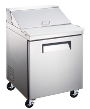 EFI CSDR1-27VCX-L 27" Stainless Steel LEFT hinged Solid 1 Door Prep Cooler Salad / Sandwich Table