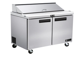 EFI CSDR2-36VC 36" Stainless Steel Hinged Solid 2 Doors Prep Cooler Salad / Sandwich Table