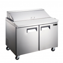 EFI CSDR2-36VCX 36" Stainless Steel Hinged Solid 2 Doors Prep Cooler Salad / Sandwich Table