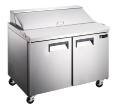 EFI CSDR2-48VCX 48" Stainless Steel Hinged Solid 2 Doors Prep Cooler Salad / Sandwich Table