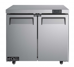 EFI CUDR2-36VC 36" Stainless Steel Hinged Solid 2 Doors Undercounter Cooler