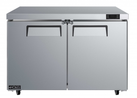 EFI CUDR2-48VC 48" Stainless Steel Hinged Solid 2 Doors Undercounter Cooler