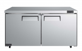 EFI CUDR2-60VC 60" Stainless Steel Hinged Solid 2 Doors Undercounter Cooler