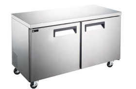 EFI CUDR2-60VCX 60" Stainless Steel Hinged Solid 2 Doors Undercounter Cooler