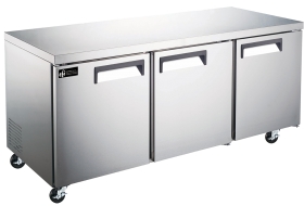 EFI CUDR3-72VCX 72" Stainless Steel Hinged Solid 3 Doors Undercounter Cooler